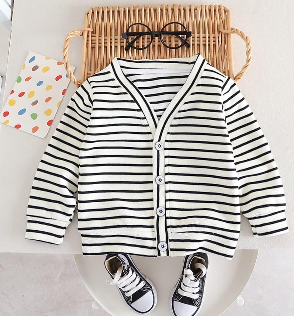3 Piece Striped Cardigan Set – Coco Kidz